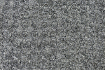 Checkered gray fabric texture macro , full frame close up