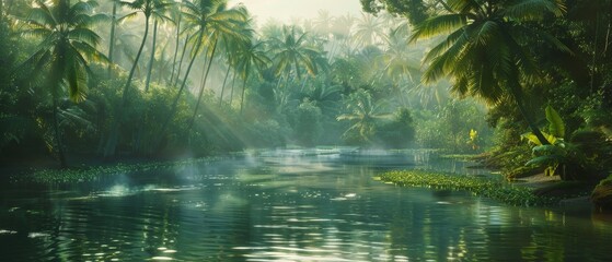 India's most beautiful place is Kerala - obrazy, fototapety, plakaty