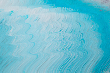 White and blue acrylic paint brush stroke, abstract gradient background, close up texture