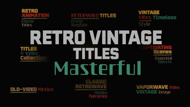 Masterful Vintage Retro Insignia Badges Titles Animation