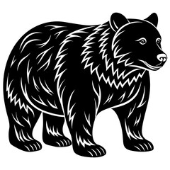 illustration of a bear,bear Silhouette Graphics Vector Illustration,head of a bear Line Art,bear Svg t shirts Design, Laser Cut File Cricut, Paper Cut and Printing, Bear face Svg,lion For Kids Bundle