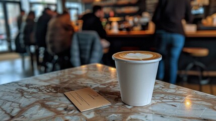 A latte with a heart-shaped design in the foam 