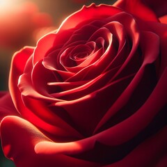 Close up of beautiful red rose petals for Valentine's day background generated by ai