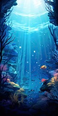 Fototapeta na wymiar Underwater Serenity: A Journey into Ocean Depths