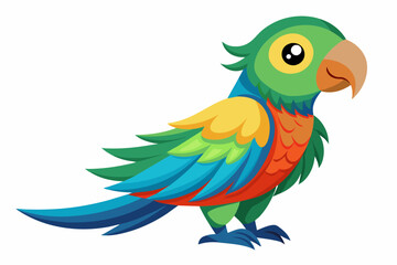Parrot vector with white background.