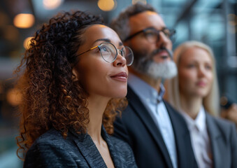 Obraz premium Collaborative chronicles: capturing ambition, innovation, and success in modern workspaces