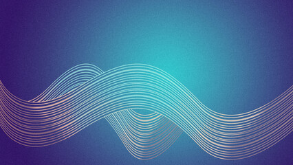 Abstrato fundo geométrico gradiente tons de azul. Padrão moderno de linhas arredondadas diagonais azuis brilhantes. Geométrico mínimo. Conceito futurista. Modelo de banner horizontal. Ilustração. 