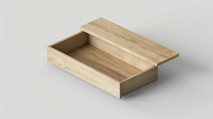 Naklejka na ściany i meble Drawer box mockup with a sliding mechanism for easy opening and closing.