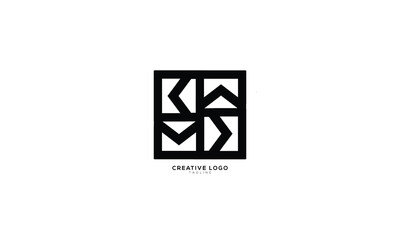 Fototapeta premium MMMM BBBB WWWW Abstract initial monogram letter alphabet logo design