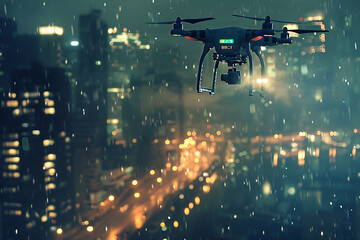 Aerial drone captures breathtaking landscapes, showcasing innovation and exploration in modern technology and photography
