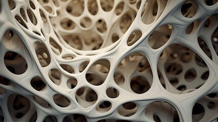Abstract 3d rendering of chaotic structure