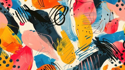 Simple Color Abstract Pattern Design