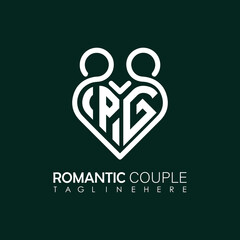 Couple love Heart symbol ALL letter logo icon design template. May be used in medical, dating, Valentines Day and wedding design.