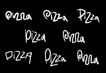 Pizza Lettering in Vector, isolated