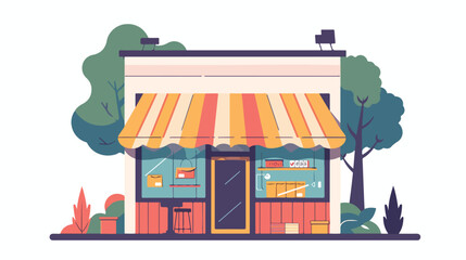 Support local business illustration concept 2d flat