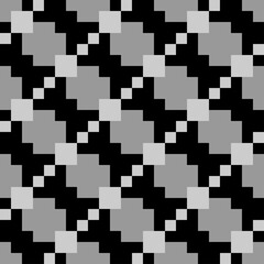 Seamless pattern. Checks, figures ornament. Squares, shapes wallpaper. Ethnic motif. Tiles, forms backdrop. Geometric background. Mosaic illustration. Digital paper, textile print, abstract vector