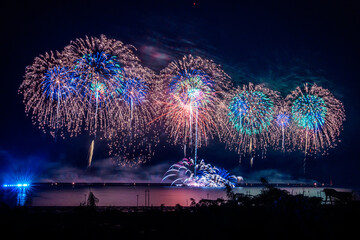 A 30 minutes' Fireworks for celebration of Double Tenth National Day at the habour of Hualien in...