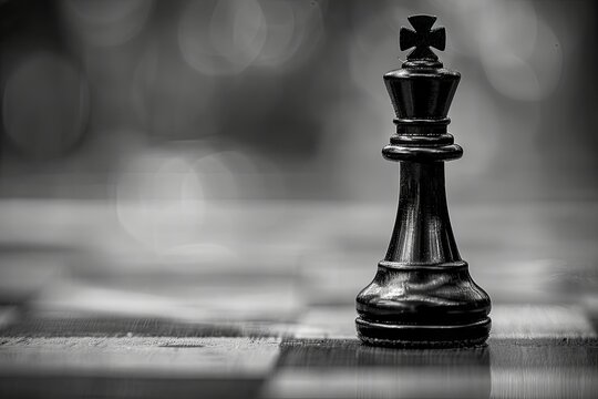 lone king standing strong against the odds, symbolizing resilience and determination in the game of chess.