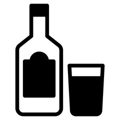 Wine bootle and a glass icon