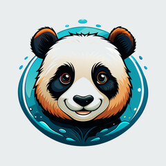 Attractive panda logo: cute and beautiful design