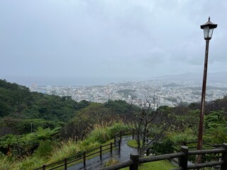 view of the city from the top of the hill okinawa nago