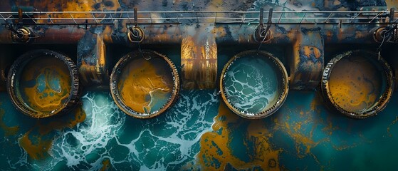 Remove sludge from wastewater treatment to avoid salinity contamination in water bodies. Concept Wastewater Treatment, Salinity Contamination, Sludge Removal, Water Bodies, Environmental Protection