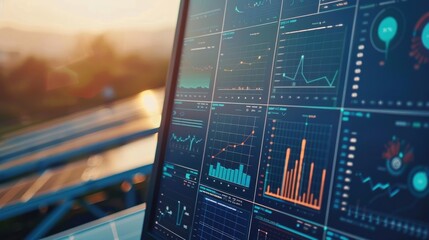 Solar Panel Analytics Dashboard in Monitor