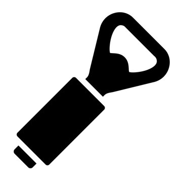black bottle opener icon clip art preview