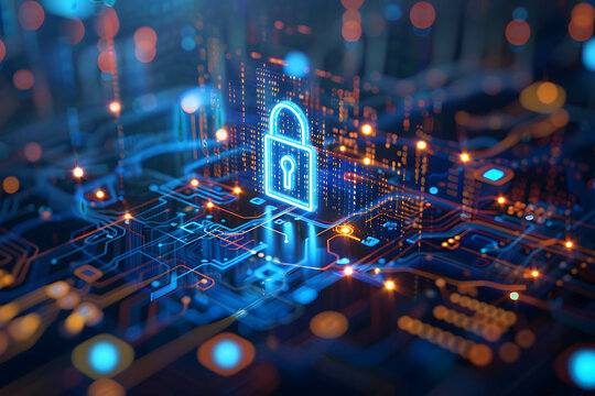 Interconnected cybersecurity layers fortifying technology networks against cyber threats