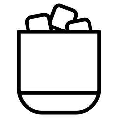 ice in bucket icon