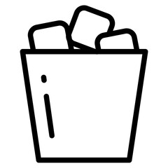 ice in bucket icon
