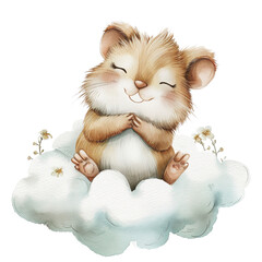 Hamster Watercolor Painting