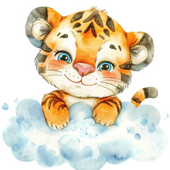 Tiger Cub Watercolor