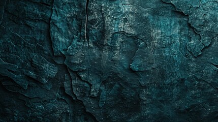 A dark teal rocky surface resembling an ancient, eroded wall. The texture is deeply grooved and weathered, giving it a historical feel.