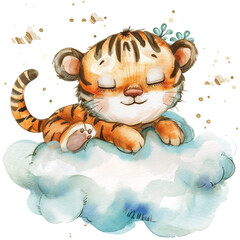 Tiger Cub Watercolor