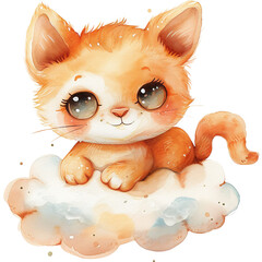 Whimsical Kitten Illustration