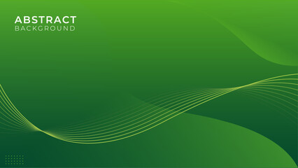Abstract green background design, Template Vector Green colors, Background with Wave, lines abstract design. Fluid and Futuristic design. Vector template	


