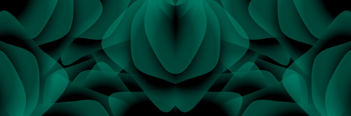 abstract green baabstract magical technical futuristic background with waves and elements, dark natural atmosphere, modern futuristic design in black and dark green, dark wallpaper,ckground with waves