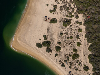 Stunning aerial vistas of Cacaluta Bay, Huatulco, Oaxaca, Mexico