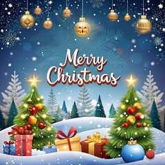 Merry Christmas Wishes: Festive Greetings Against a Christmas Background