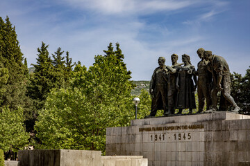 Monument for victims of fascism during world war 2 in Trebinje, Bosnia & Herzegovina..