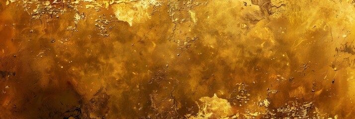 Golden texture with peeling and cracked paint effects for backgrounds or luxury design concepts 