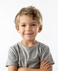 Fototapeta premium Cheerful young boy with crossed arms