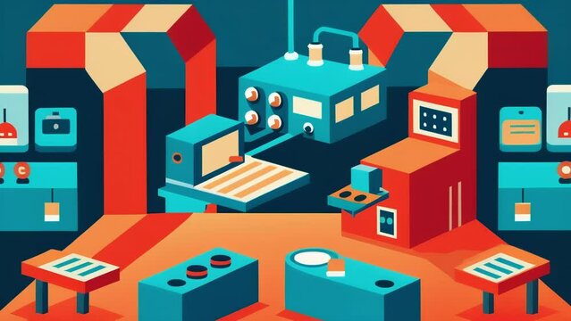 A dizzying array of 3D printers and other tingedge equipment lining the walls of a microfactory highlighting the innovative technology at work.