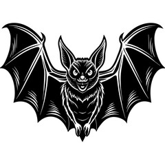 halloween bat isolated vector flat illustration,Halloween scary ghostly monsters house,Cute cartoon spooky characters,Holiday Silhouette,Hand drawn trendy Vector illustration,svg halloween bat face
