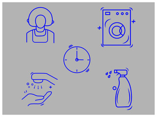 Cleaning Icons Set Editable stroke,icon set, services for cleaning and laundry in various rooms,Cleaning Line Icons Editable Stroke,Cleaning service,Cleaning Line Icons,Line with editable stroke.
