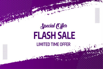 special offer, flash sale mega offer in purple color theme, limited time offer, best banner design for social media and corporate companies, banner, design, illustration, vector, art,