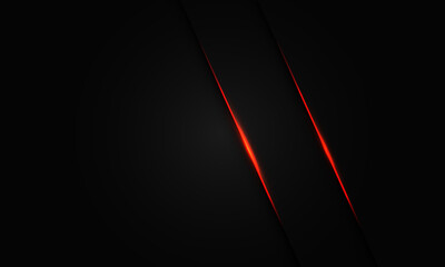 Abstract red twin line light slash on black shadow with blank space design modern luxury futuristic blackground vector - 777513364