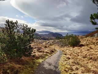 trail in the mountains - onich scotland