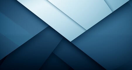 White blue abstract modern background for design. 3D effect. Diagonal lines. Triangles. Gradient. Metallic sheen. Web banner. Wide. Panoramic. Dark. Geometric shapes. - obrazy, fototapety, plakaty